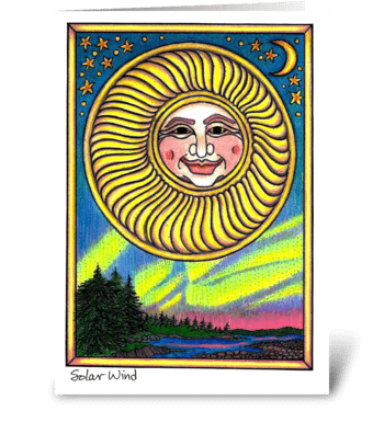 Solar Wind greeting card