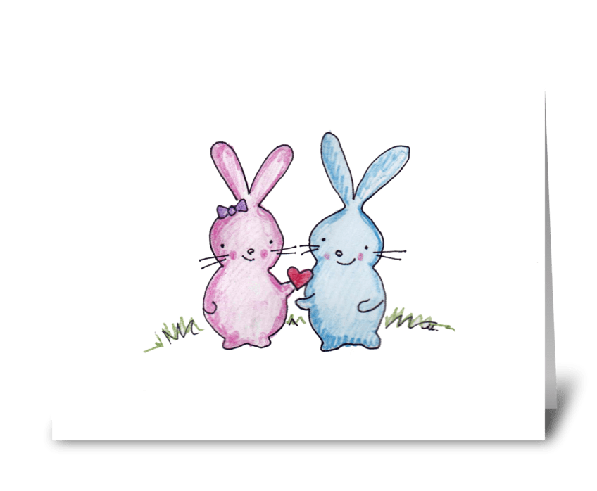 Bunny Love greeting card