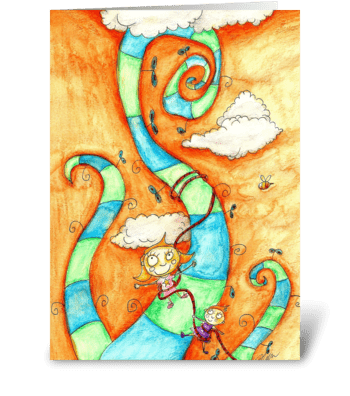 Little Climbers greeting card