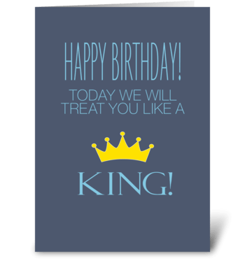 Birthday King greeting card