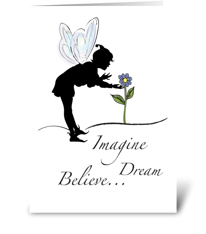 Fairy and Flowers Encouragement greeting card
