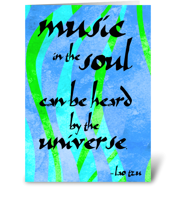 Lao Tzu Quote: Soul greeting card
