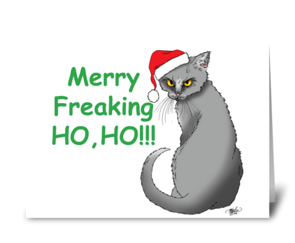 Christmas Cat greeting card