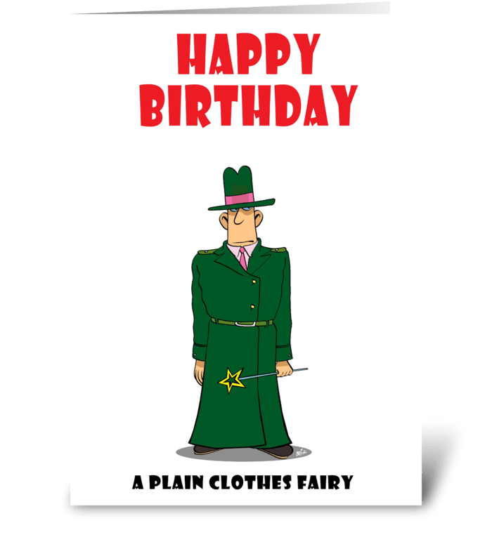 Plain Clothes Fairy greeting card