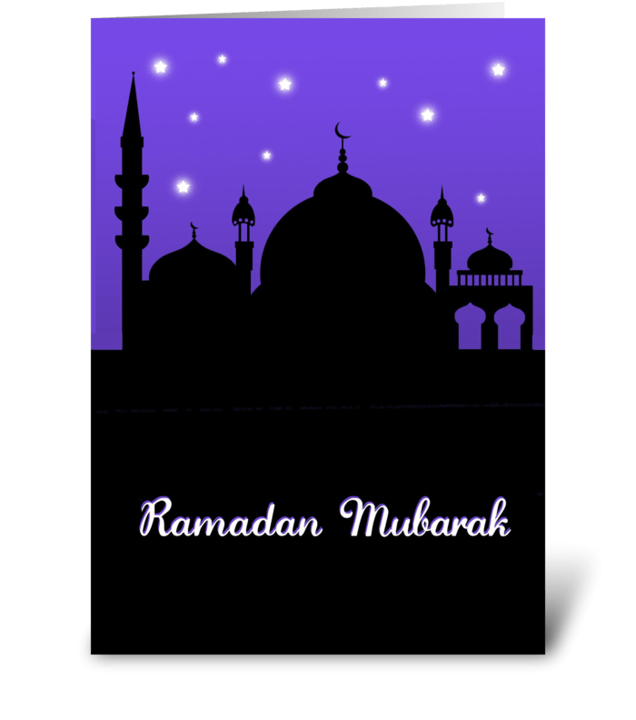 Ramadan Mubarak - Mosque greeting card