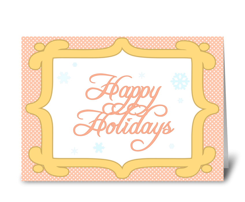 Happy Holidays greeting card