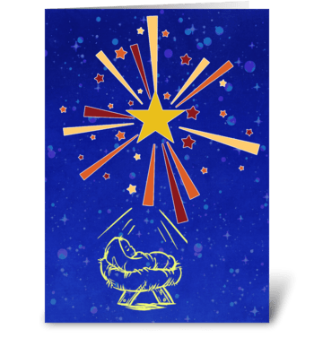 Child in a Manger greeting card