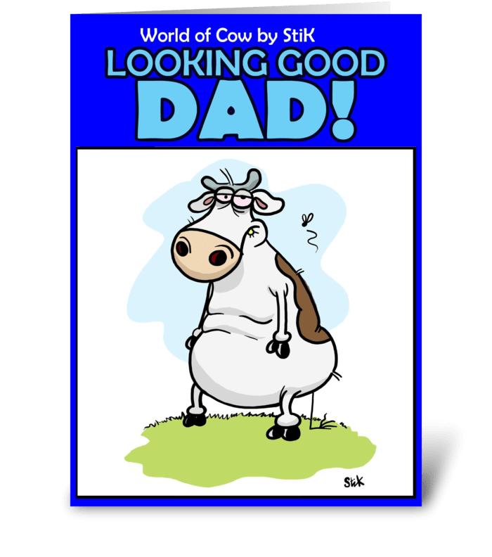 World of Cow Father's/Birthday card greeting card
