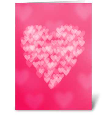 Bokeh Heart Valentine's Day Card greeting card
