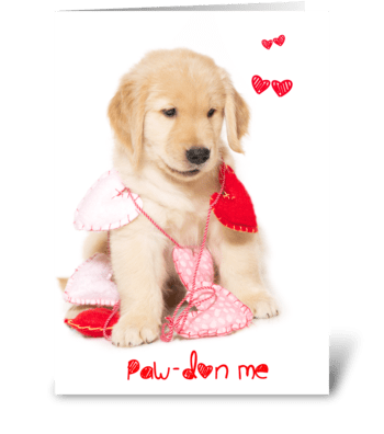 Can I whisker you away? puppy greeting card