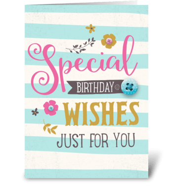 Special Birthday Wishes greeting card