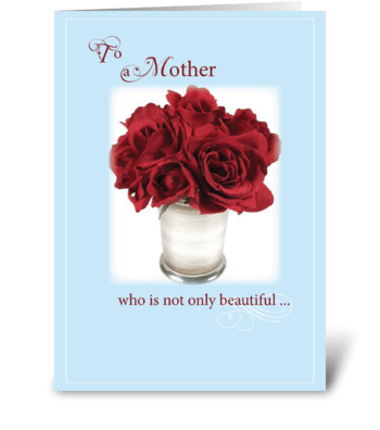 Mother's Day Red Roses greeting card