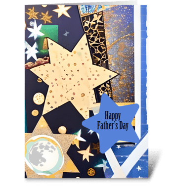 Star Abstract Father's Day greeting card