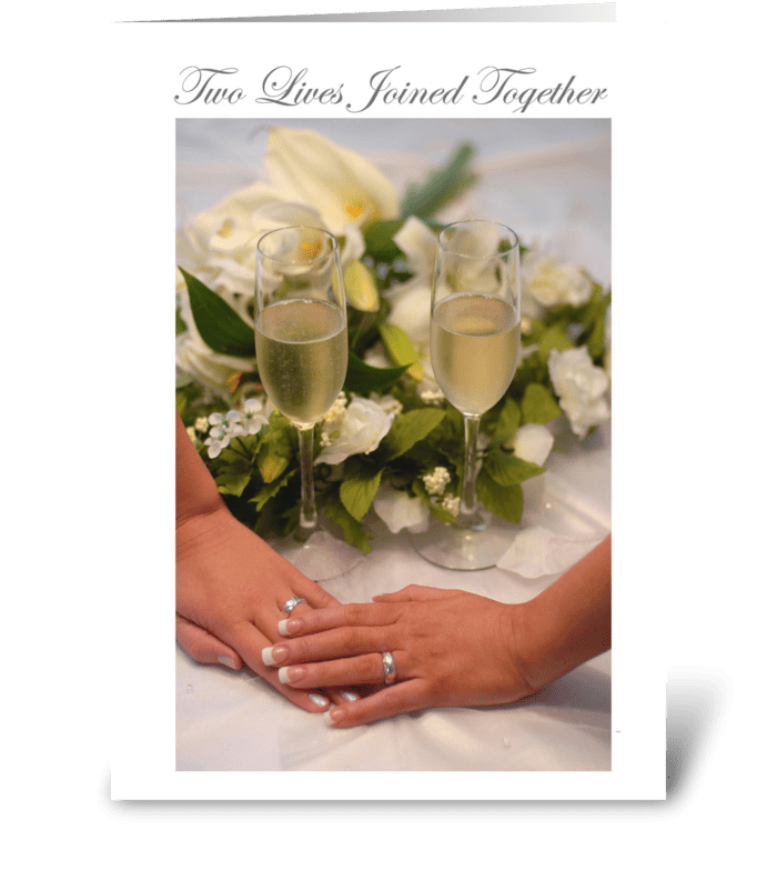 Two Lives Joined Together greeting card