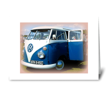 1965 VW Splitscreen camper greeting card