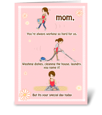Thanks for everything Mom! greeting card