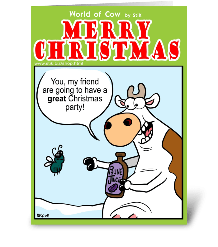 Fly Christmas PAAAAAR-TY! greeting card
