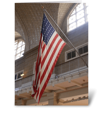 American Flag greeting card