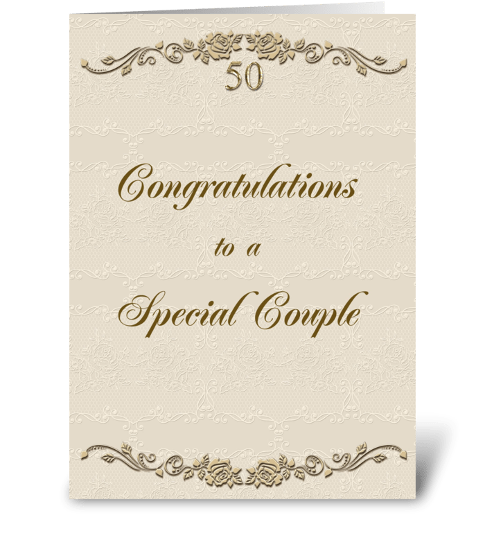 Golden Anniversary greeting card