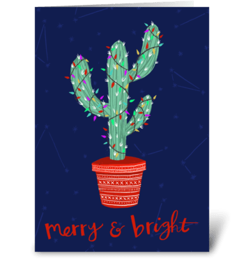 Christmas Cactus greeting card