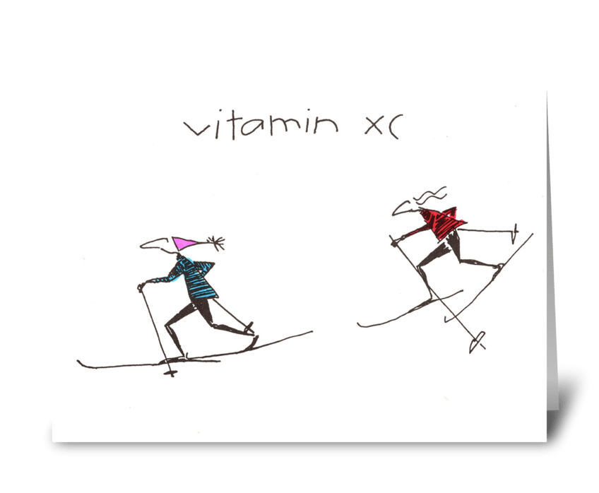 vitamin xc greeting card