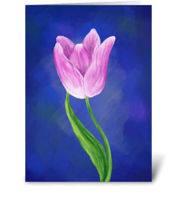 Pink Tulip greeting card