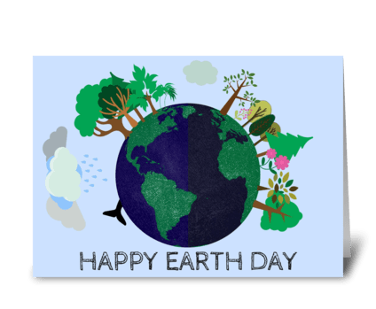 Happy Earth Day greeting card