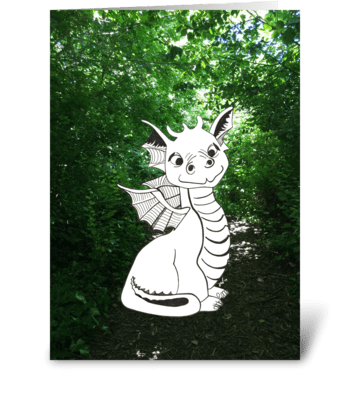 Happy Birthday from Baby Dragon greeting card