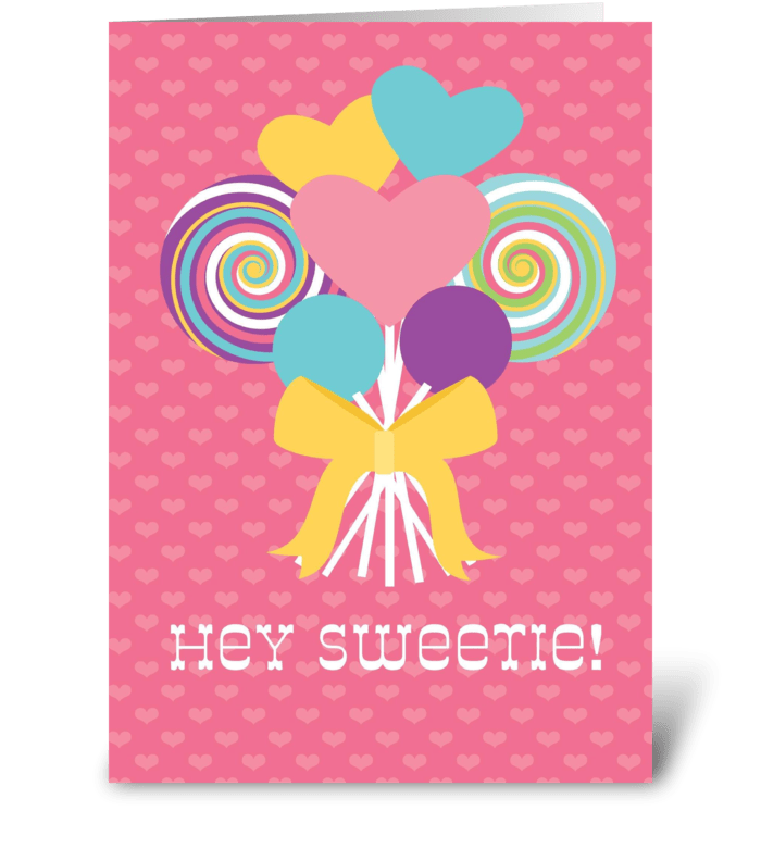 Lollipop Love greeting card