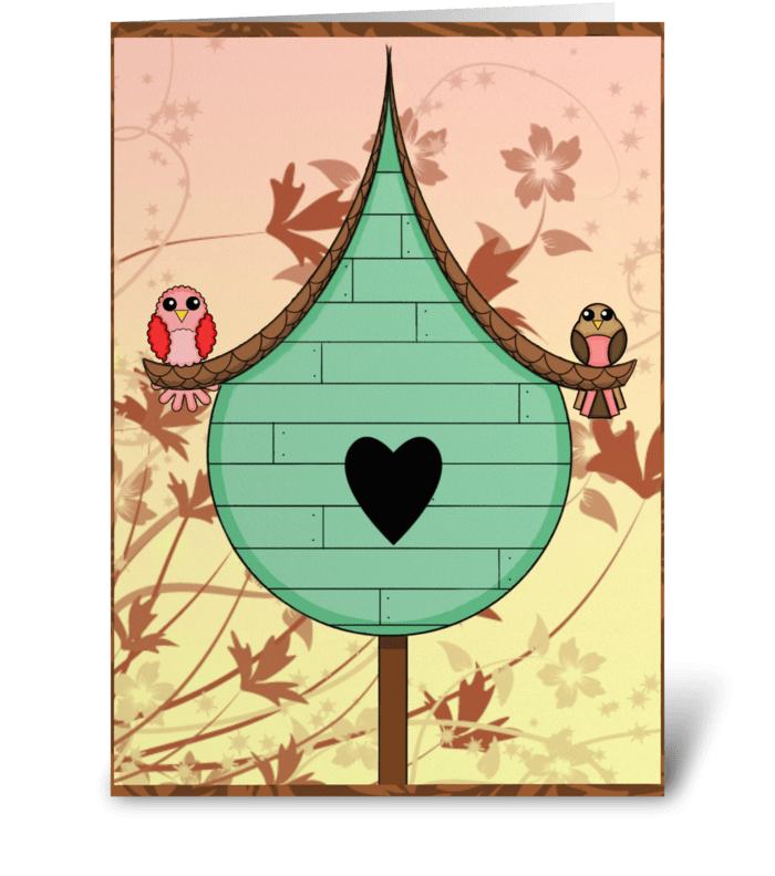 Birdhouse greeting card