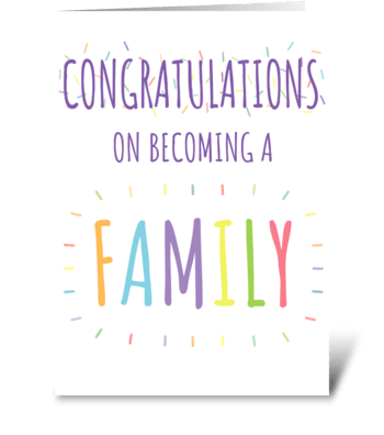 Adoption Family Card 154 greeting card
