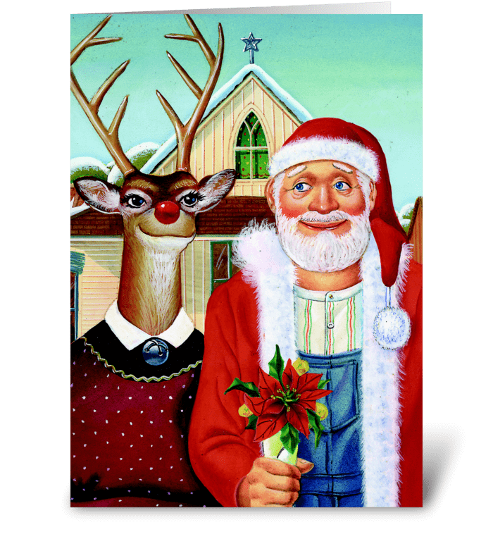 Merry Christmas, Deer greeting card