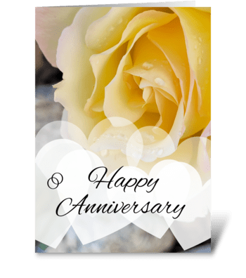 Anniversary rose greeting card