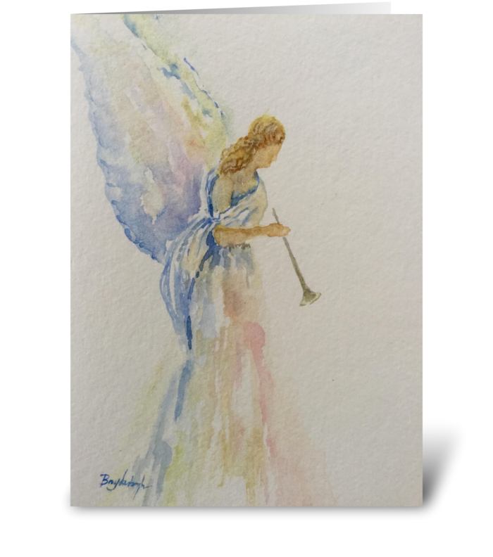 Heralding Angel: Peace On Earth greeting card