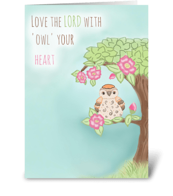 Love with all your heart greeting card