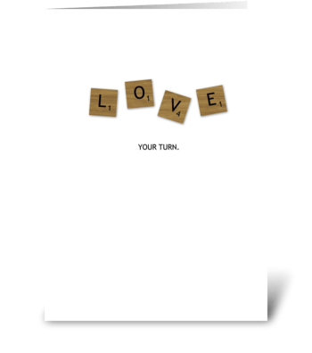 Scrabble Love greeting card