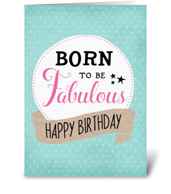 Fabulous Birthday greeting card