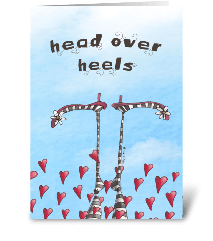 Head over heels greeting card