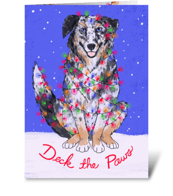 Deck The Paws! greeting card
