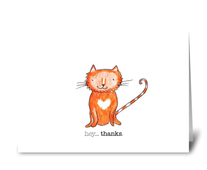 Thank You Cat greeting card