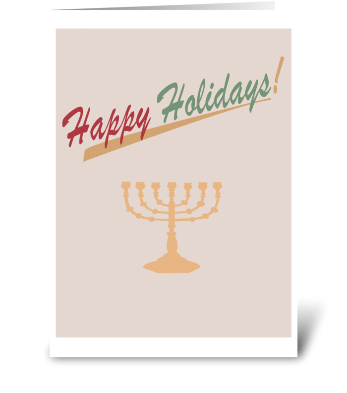Holiday Menorah greeting card