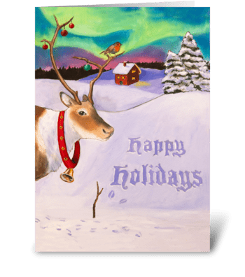 Holiday Reindeer greeting card