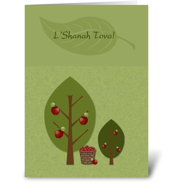 Rosh Hashanah Apple Trees  greeting card