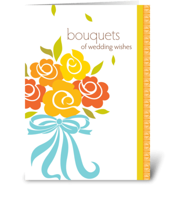 bouquets of wedding wishes greeting card
