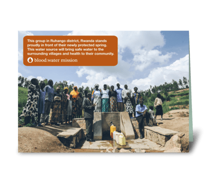 Blood:Water Mission - Rwanda greeting card