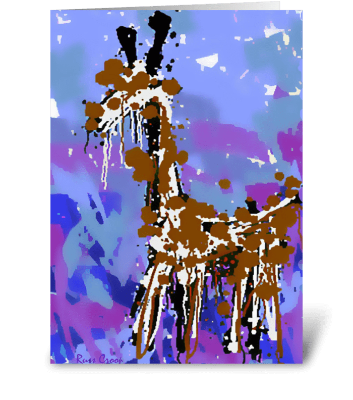 A Giraffe named Bob greeting card