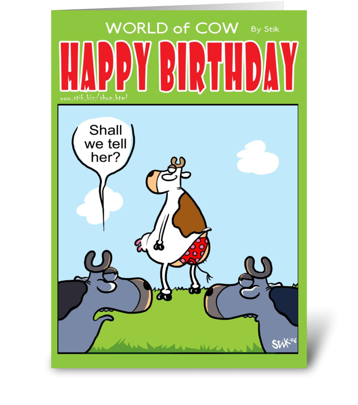 Shall we tell her? Birthday card greeting card