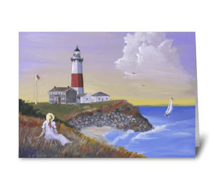 Montauk Lighthouse greeting card