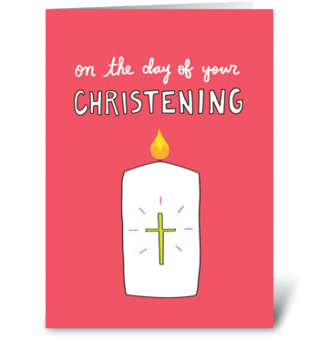 Christening greeting card