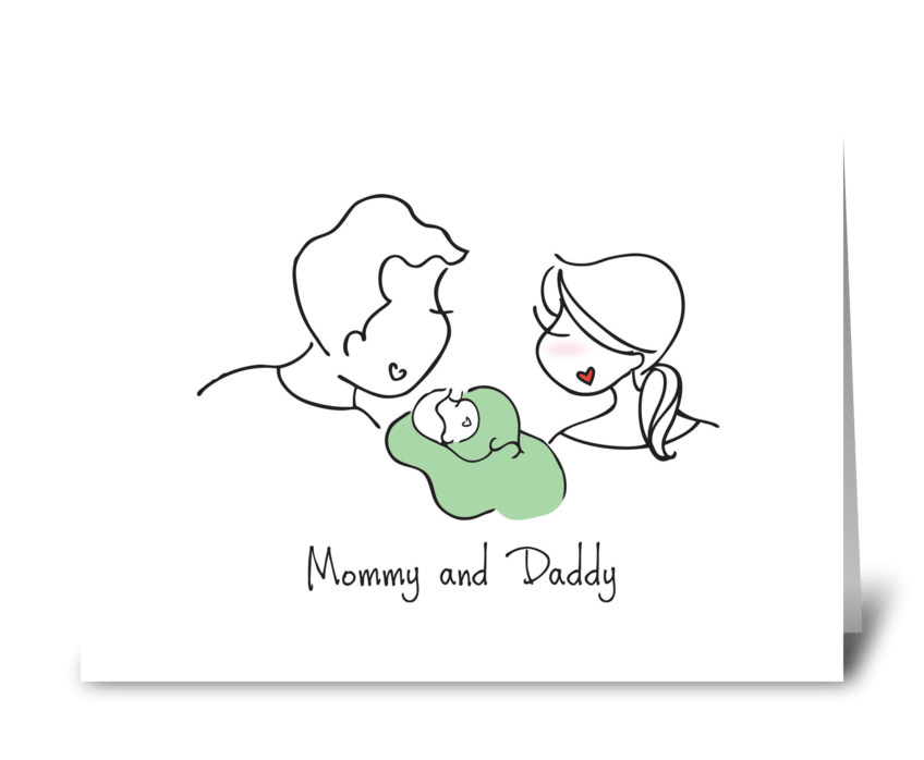 Mommy & Daddy greeting card